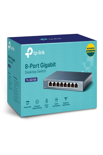 TP-LINK 8-Portars Gigabit Desktop Nätverksswitch - TL-SG108 V4