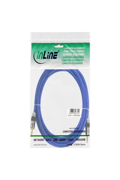 Câble audio InLine Premium 3,5 mm stéréo mâle/mâle 5 m