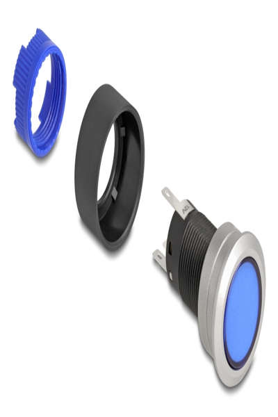 Delock Push Button protruding 22 mm 5 x Solder flat Plastic LED - 22049