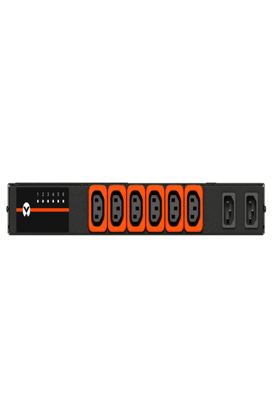 Vertiv Geist AUR5M1R5-06L137-1C14C14A900-D, Monitored, 0U, Single-phase, Horizontal, Black, LCD - VA6U11A0