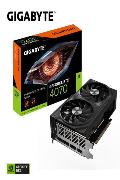 Gigabyte GeForce RTX 4070 WINDFORCE 2X OC V2 12G Graphics Card - GV-N4070WF2OCV2-12GD