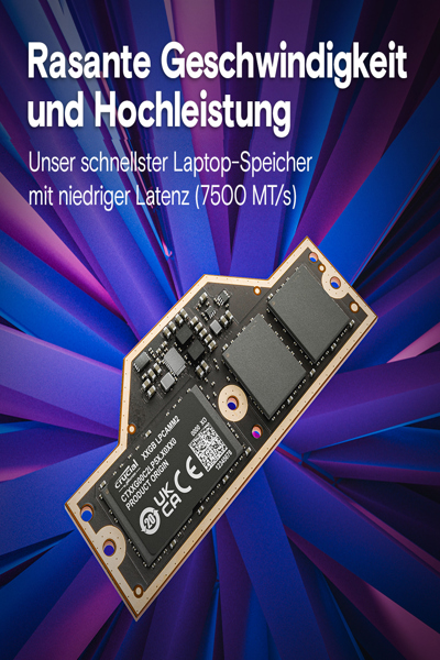 CRUCIAL CT64G75C2LP5X 64 GB LPDDR5X LPCAMM2 - CT64G75C2LP5X