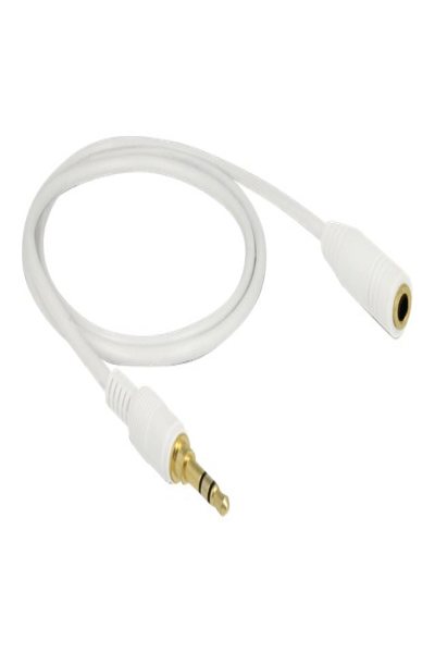 Delock 85577 - 3.5mm Male to 3.5mm Female Audio Extension Cable - 1 m - White - 85577