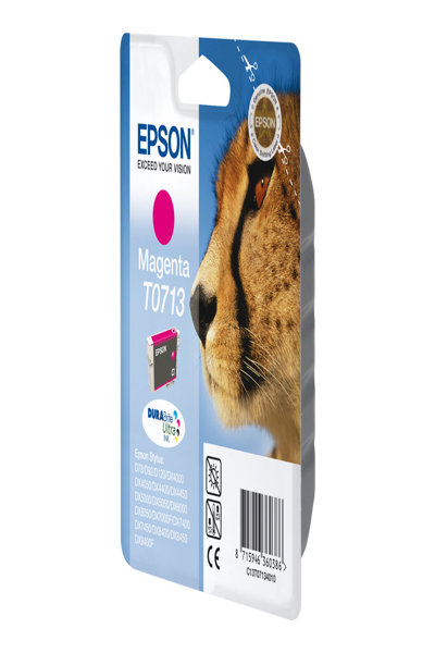 Epson Cheetah Singlepack Magenta T0713 DURABrite Ultra Ink - Magenta - Pigment-based ink - 1 pc(s)