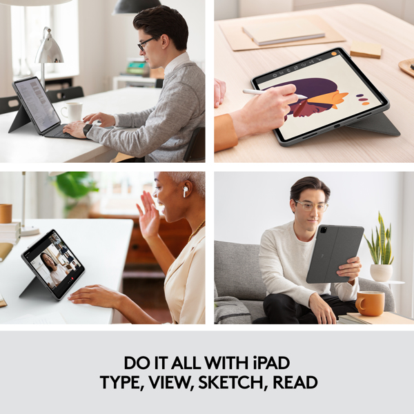 Logitech Combo Touch - Tangentbord och folio case - 920-010210