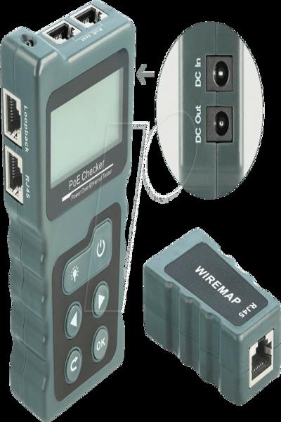 Delock LCD Cable Tester RJ45 / PoE / DC - 63110