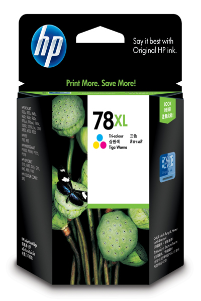 HP 78XL CMY Ink Cartridge: Pigment-Based, 1 Pc