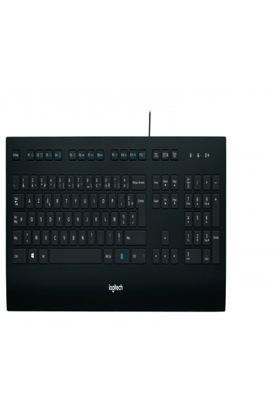 Logitech Keyboard K280e for Business - Full-size (100%) - Wired - USB - AZERTY - Black - 920-005210