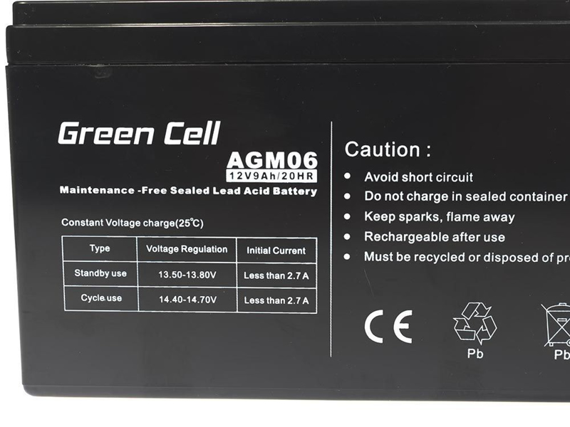Green Cell AGM06 - Sealed Lead Acid (VRLA) - 12 V - AGM06