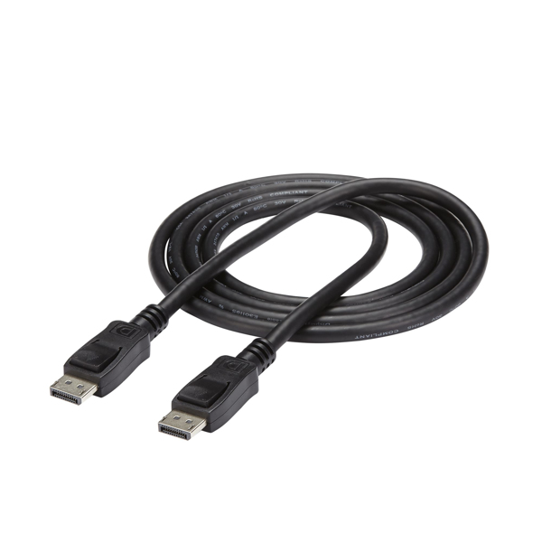 StarTech 1.0mDisplayPort cable with locking (male/male) - DP 4k cable - DisplayPort cable - DisplayPort (M) - DisplayPort (M) - 2.0m - locked - black (DISPL2M) - DISPL2M