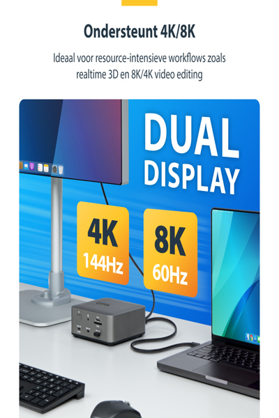 StarTech.com 60 cm Thunderbolt 5-certifierad kabel - TBLT5MM80CM240W