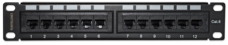 Patch Panel - Rackmonterbar - RJ-45 X 12 - 720748