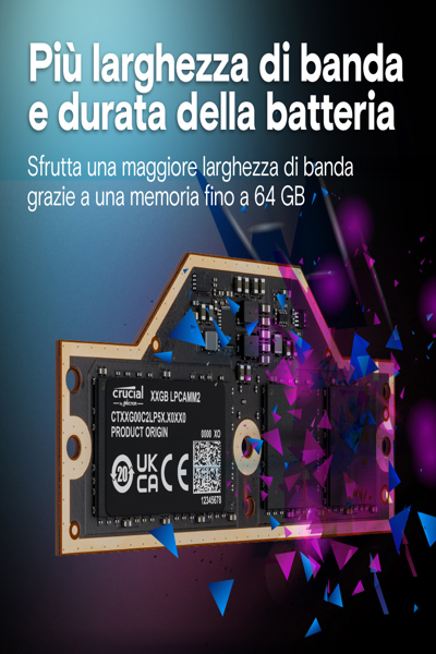 CRUCIAL CT64G75C2LP5X 64 GB LPDDR5X LPCAMM2 - CT64G75C2LP5X