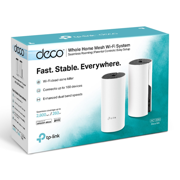TP-LINK DECO M4 AC1200 Wi-Fi for the whole home - DECO M4(2-PACK) V2