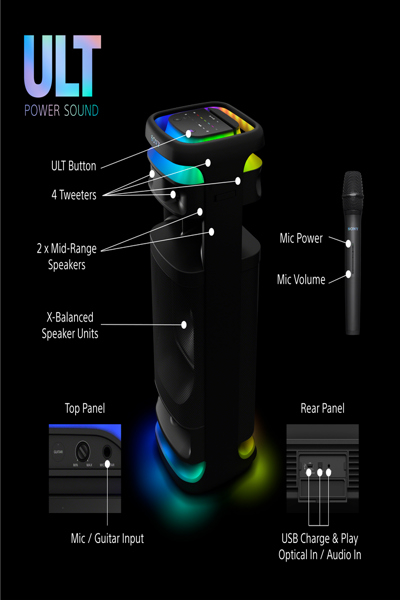 Sony ULT TOWER 10 – Ult Power Sound-serien - SRSULT1000.CEL