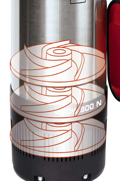 Einhell GC-DW 900 N - Rouge - Acier inoxydable - 7 m - 32 m - 230 V - 50 Hz