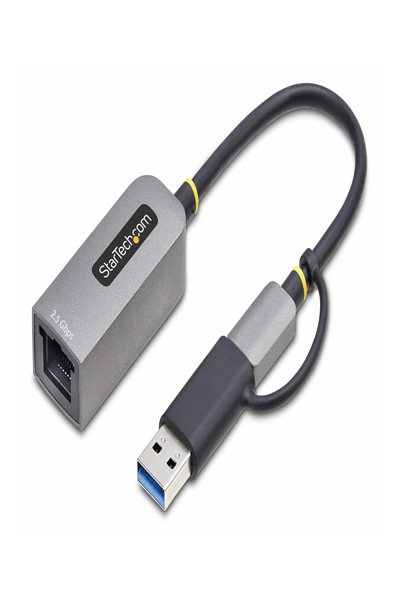 StarTech.com 2,5 GbE USB-C till Ethernet-adapter med USB-A Konverterare - U2GA-USB-C-ETHERNET