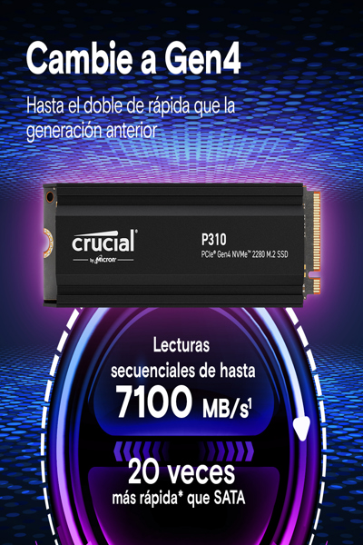 Crucial P310 - SSD - 2 TB - intern - M.2 2280 - PCIe 4.0 x4 (NVMe) - CT2000P310SSD5