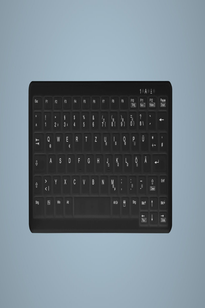 Cherry Hygiene Mini Notebook Style Keyboard Sealed USB Black - AK-C4110F-U1-B/GE