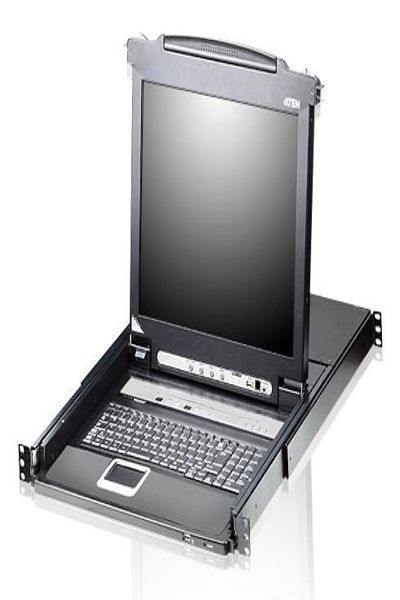 Commutateur KVMP ATEN 8 ports avec écran LCD 17 pouces et clavier espagnol