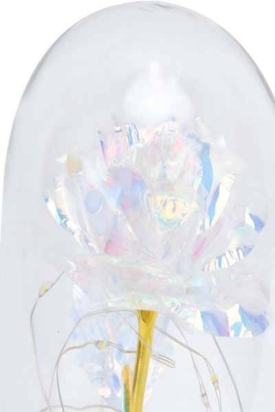 Rose éternelle Home Extralink en verre avec LED blanche