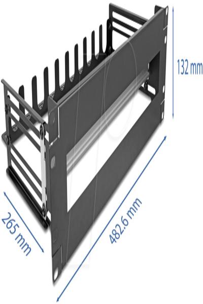 Delock Rack Rail with Circuit Breaker Cover Network Accessory - 67282