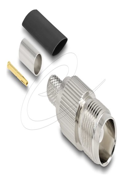 Delock TNC socket for crimping RG-59 with heat shrink tubing