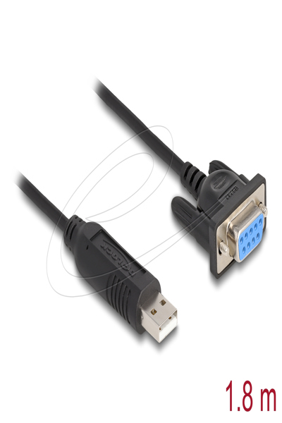 Delock USB 2.0 to Serial RS-232 Adapter Sub-D 9 Socket with Screws Compact - Adapter - Digital - 67382