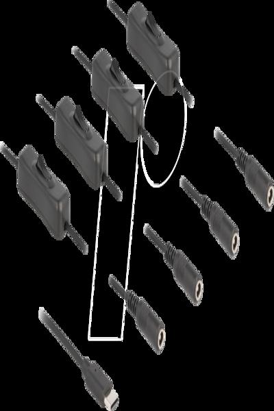 Delock Strömfördelare - 24-stifts USB-C (hane) till DC-uttag 5,5 x 2,1 mm (hona) - 86802