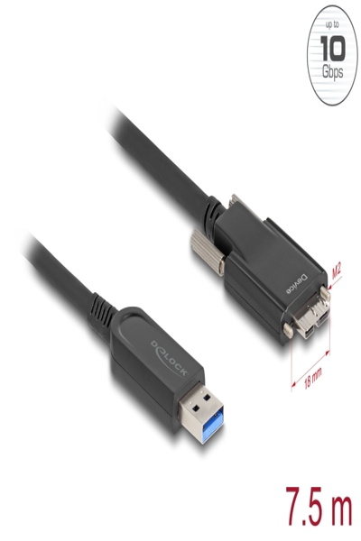 Delock USB-kabel - USB Typ A (hane) till Micro-USB Typ B (hane) skruvbar - 83212