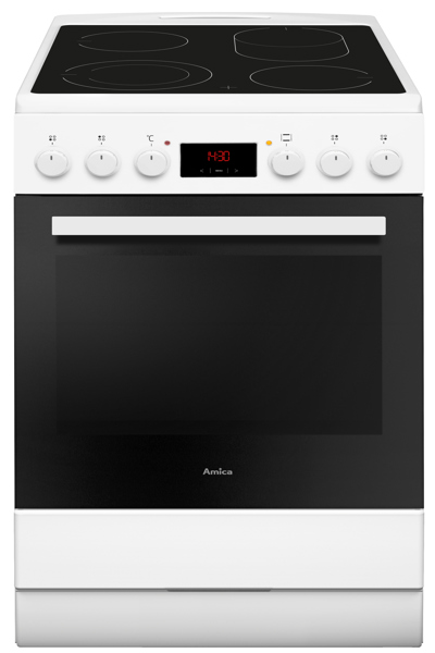 Amica SHC 903 001 W fristående spis, vit - SHC903001W