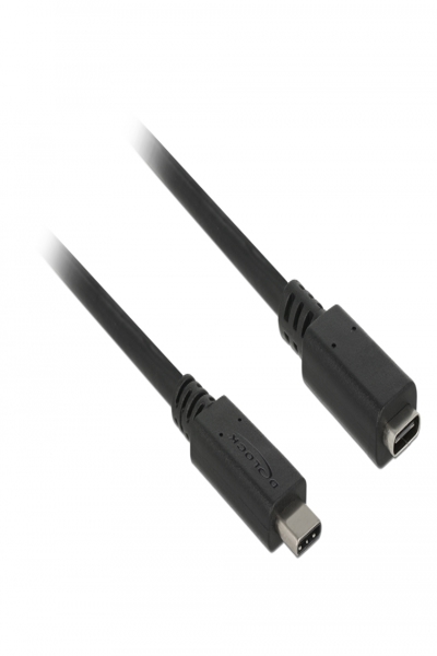 Delock USB-förlängningskabel - 24-stifts USB-C (hane) till 24-stifts USB-C (hona) - 85533