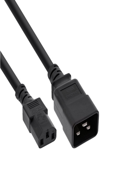 Câble adaptateur secteur InLine - IEC-60320 C20 vers C13 - 3 x 1,5 mm² - max. 10 A - 0,5 m