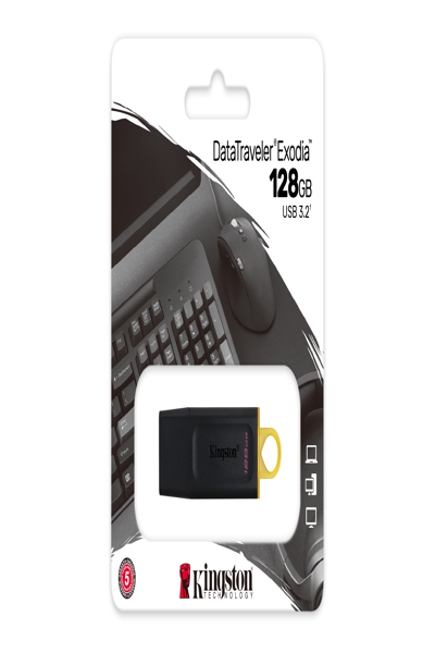 DataTraveler Exodia USB-A 128GB - Kingston 3.2 Gen1 black - DTX/128GB