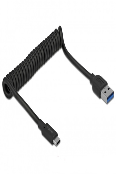 Delock USB 3.1 Gen 2 Coiled Cable Type-A male to Type-C male - 85349
