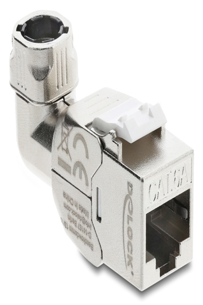 Delock Keystone Module RJ45 Jack to LSA Cat.6a 90Â° - 90800