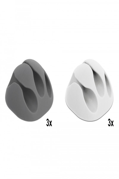 Delock med 3 genomföringar - Kabelhållarsats - 18297