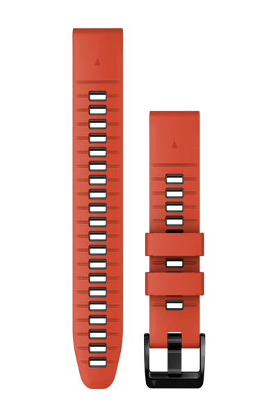 Bracelet Garmin QuickFit en silicone Rouge flamme/Graphite