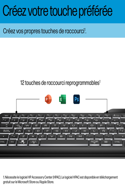 HP 405 Multi-Device Backlit Wired Keyboard: USB-C - 7N7C1AA