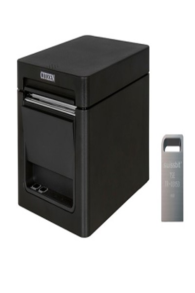 Citizen CT-E351 - Imprimante de reçus thermique à sortie frontale directe 203 dpi USB+ RS232 noir - Imprimante - 203 dpi