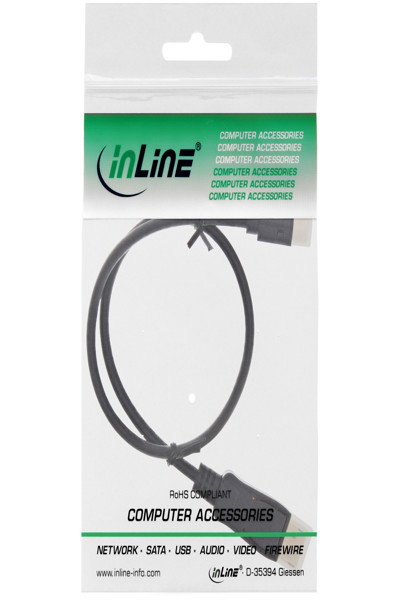 Câble Mini DisplayPort vers DisplayPort InLine noir 0,5 m