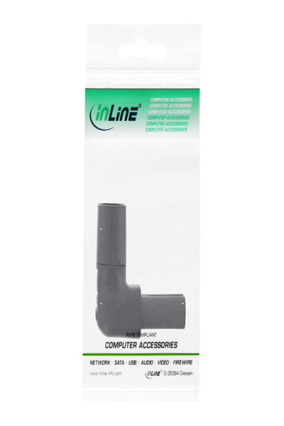 Adaptateur secteur IEC C8/C7 en ligne coudé vers le haut/bas