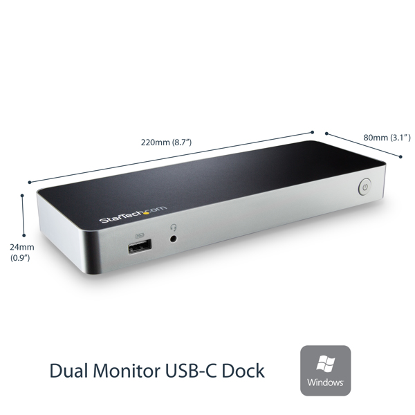 StarTech Dual Monitor USB-C Docking Station Windows - MST30C2HHPDU
