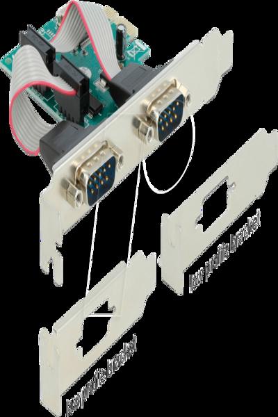 Delock PCI Express-kort till 2 x seriell RS-232 - 90007