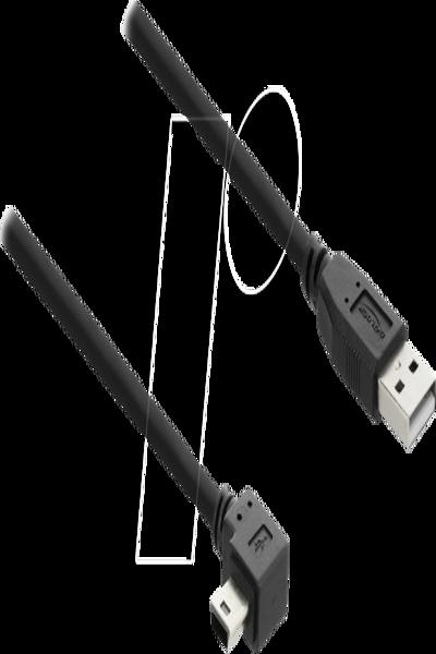 Delock USB 2.0 Cable Type-A Connector to Type Mini-B Right Angled - Cable - Digital - 81651