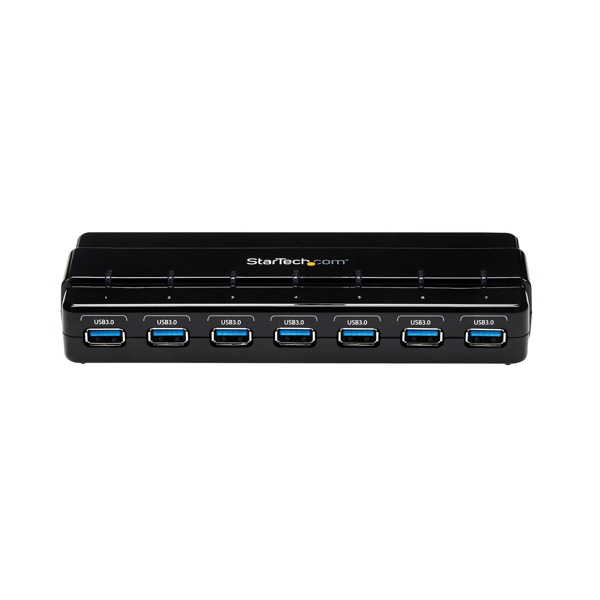 7 port USB 3.0 hub – Up To 5 Gbps – 7 x USB – Universal Multi Port USB Extender for Your Desktop – USB Powered (ST7300USB3B) Hub 7 porte USB - ST7300USB3B
