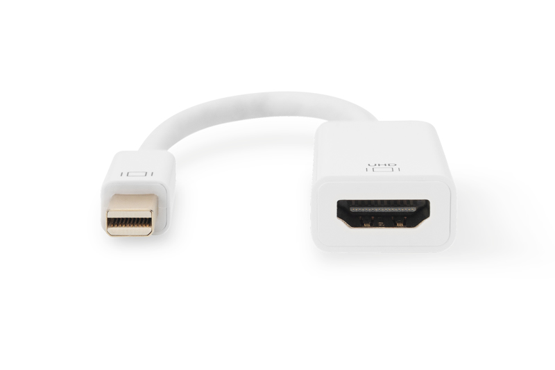 DIGITUS AK-340416-002-W Mini DisplayPort till HDMI 2.0 Adapter 0,2m - AK-340416-002-W