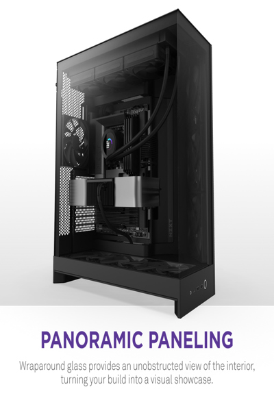 NZXT H9 Flow midi-tower PC svart - CM-H92FB-01