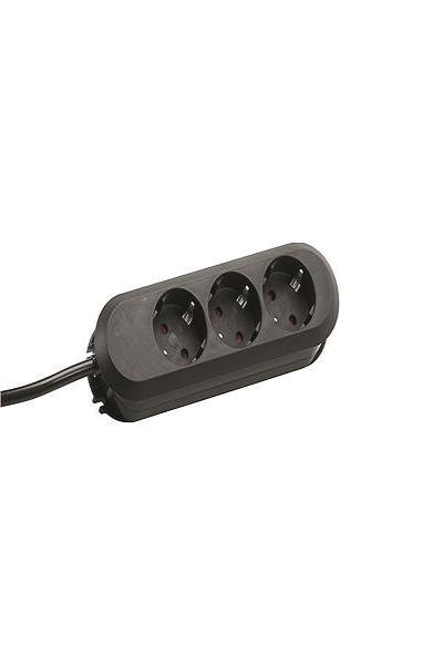 Bachmann bordsuttag 3xSchuko 388.172 svart ström 5m Schuko - 388172