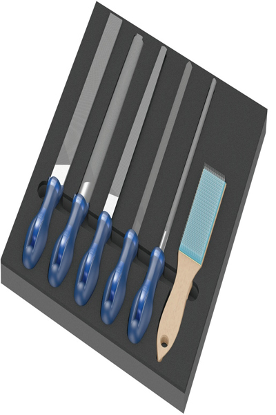 Wera 05150183001 - Files set - Half-round file - Round file - Square file - Plastic - Blue - 344 mm - 392 mm